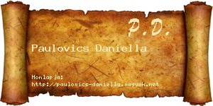 Paulovics Daniella névjegykártya